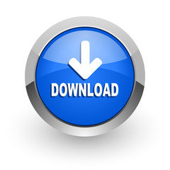 download blue glossy web icon