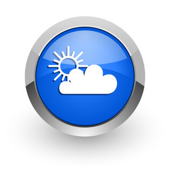 cloud blue glossy web icon