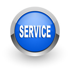 service blue glossy web icon