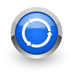 refresh blue glossy web icon