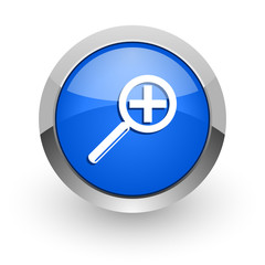 lens blue glossy web icon