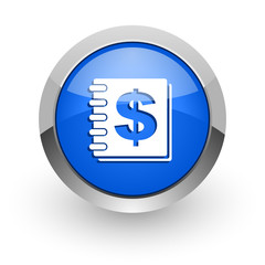 money blue glossy web icon