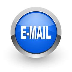 email blue glossy web icon