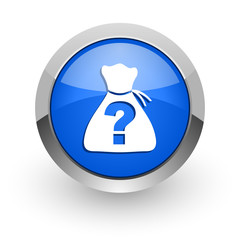 riddle blue glossy web icon