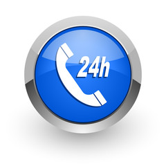 service blue glossy web icon