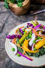 Salad with grilled vegetables