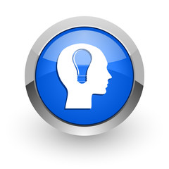 head blue glossy web icon