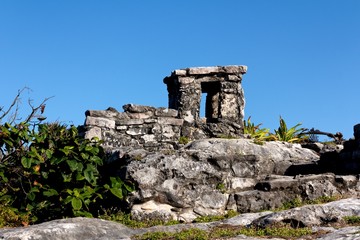 Detail of Mayan Ruins at Tulum