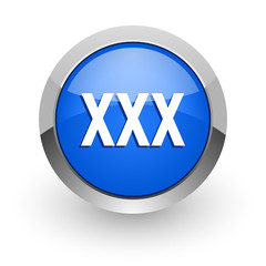 xxx blue glossy web icon