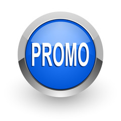 promo blue glossy web icon