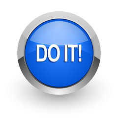 do it blue glossy web icon