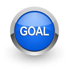 goal blue glossy web icon