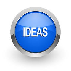 ideas blue glossy web icon