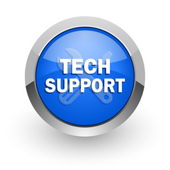 technical support blue glossy web icon