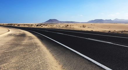 Road across the desert