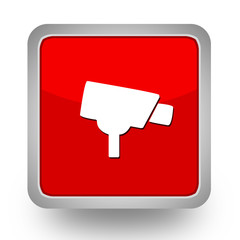 BOUTONS CARRES COLLECTION ROUGE