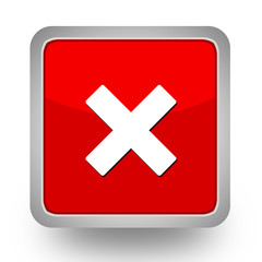 BOUTONS CARRES COLLECTION ROUGE