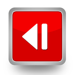 BOUTONS CARRES COLLECTION ROUGE