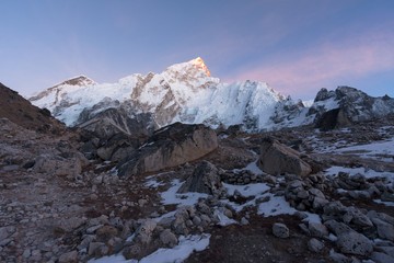 Nuptse and Khumbu Glacier from Gorak Shep