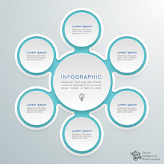 Infographics Vector Background 6-Step Process