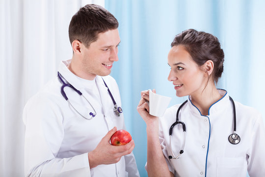 Doctors Having Lunch Time