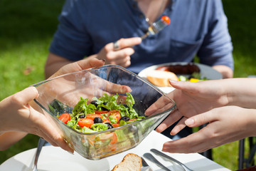 Salad on garden party