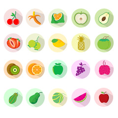 Fruit icon sets. Illustration eps10