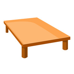 Wooden table isolated illustration