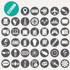 Technology icons set. Illustration eps10