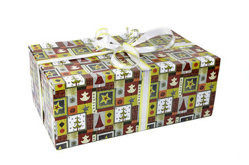Colorful gift box with bows