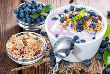 Fresh made Blueberry Yogurt