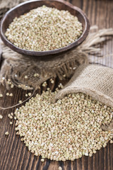 Buckwheat in a small bowl