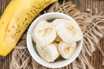 Banana Pieces in a bowl