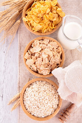cereals ,milk and honey