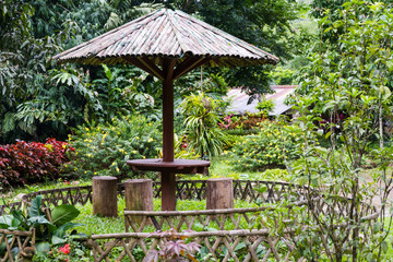 Fototapeta na wymiar rest corner in garden