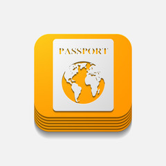 square button: passport