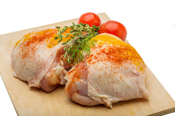 Raw chicken thigh