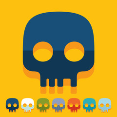 Flat design: skull