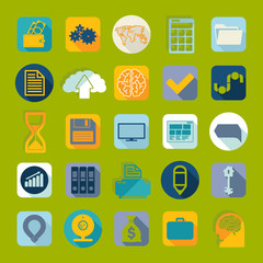 Set of flat icons
