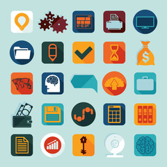 Set of flat icons
