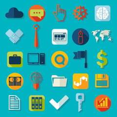 Set of flat icons