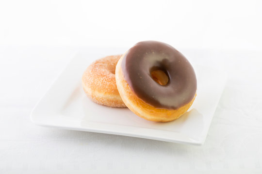 Donuts with chocolate glaze