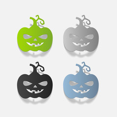 realistic design element: pumpkin