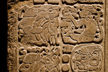 Indian carvings on a wall