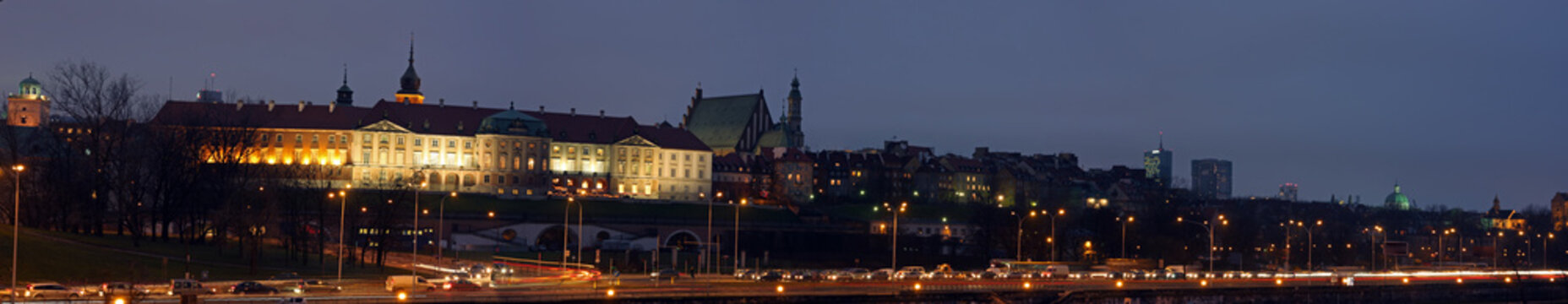 Fototapeta Warsaw at night
