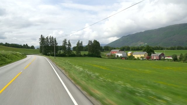 scenic drive, norwegian sea, norway