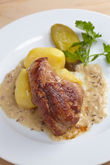 meat with potatoes