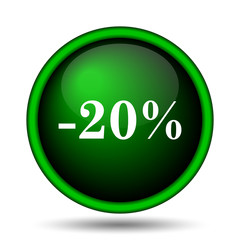 20 percent discount icon