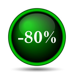 80 percent discount icon