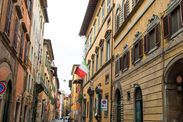 Fototapeta na wymiar Facciata palazzi signorili, centro storico, Pisa